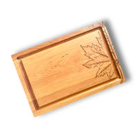 Autumn Engraved Cherry Boards with Grooves