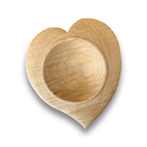 Sprungwood Curly Maple Heart Trinket Dish (#2)
