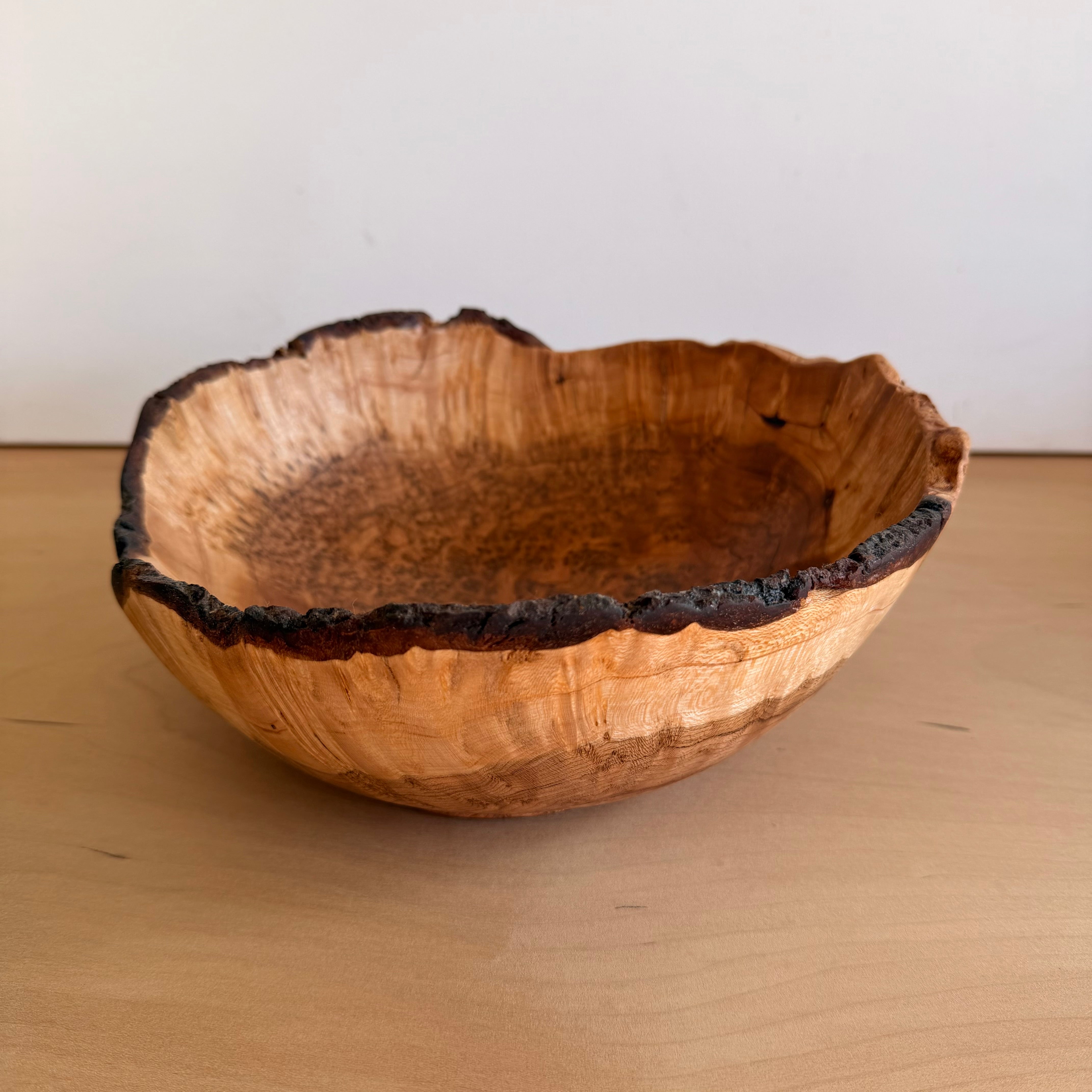 Cherry Burl One Piece Hand Turned Bowl
