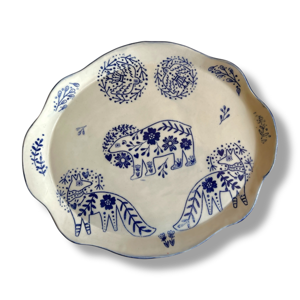 Forest Animals Platter by Aimee Pritcher Pottery