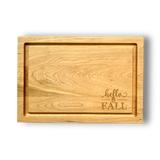 Autumn Engraved Cherry Boards with Grooves