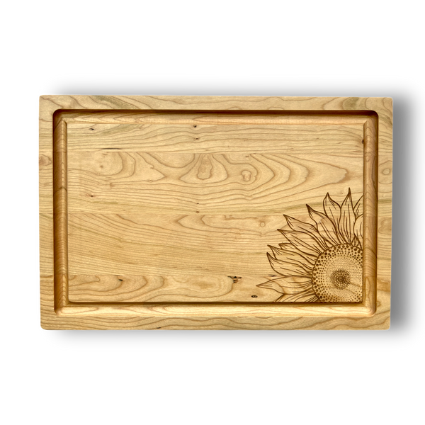 Autumn Engraved Cherry Boards with Grooves