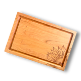 Autumn Engraved Cherry Boards with Grooves