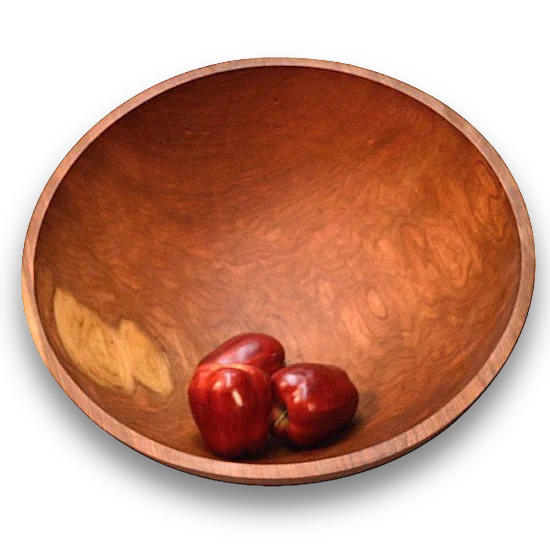 Jumbo Colonial Hardwood Bowl one piece wood salad bowl.