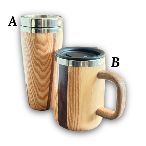 Wooden Travel Mugs by Dickinson Woodworking