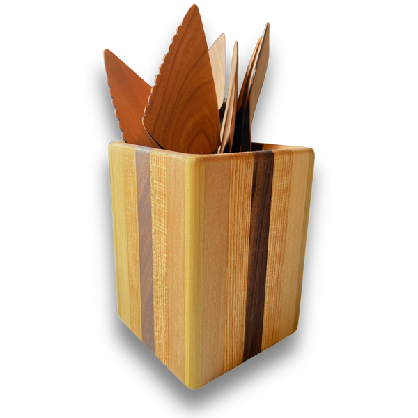 Wooden Utensil Holder by Dickinson Woodworking