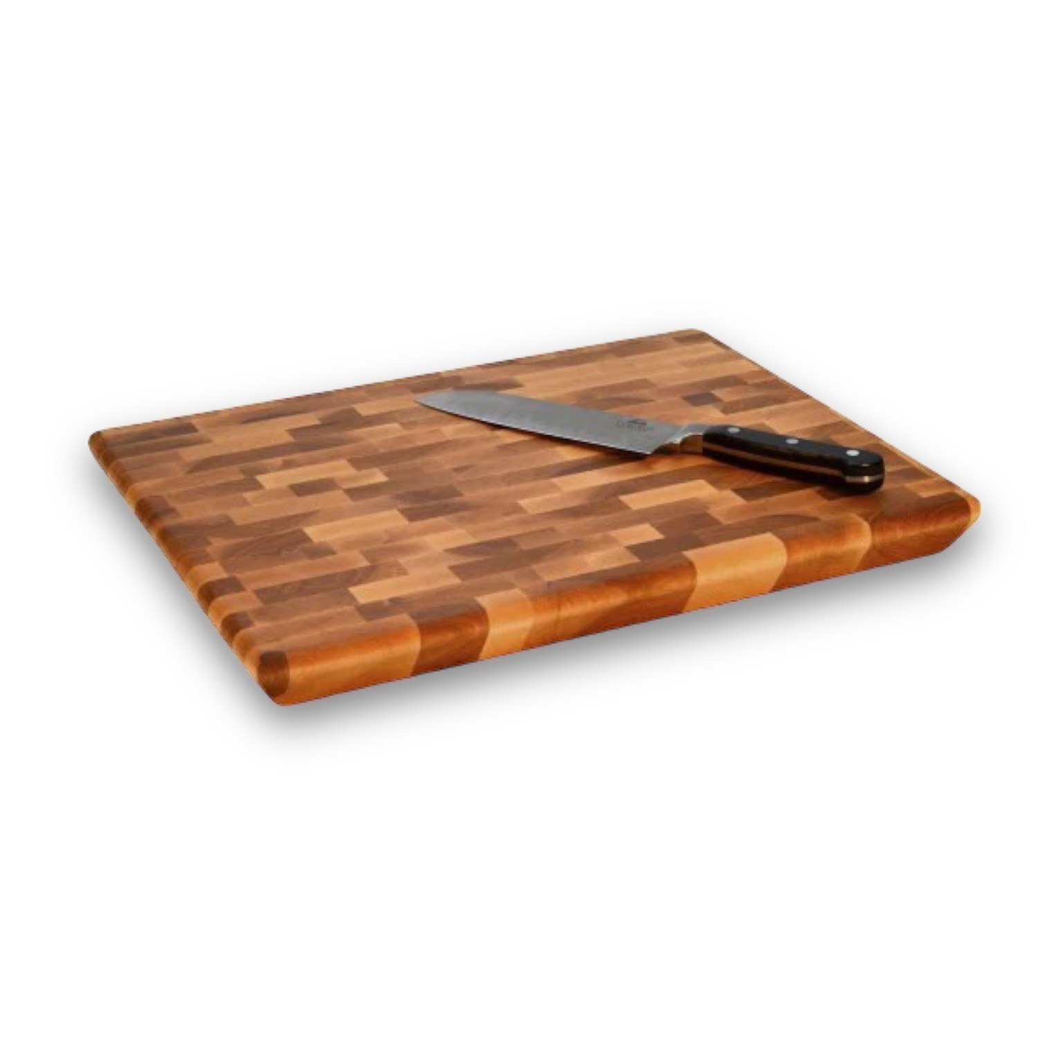 End Grain Chopping Bowl with Knife from the Vermont Bowl Company