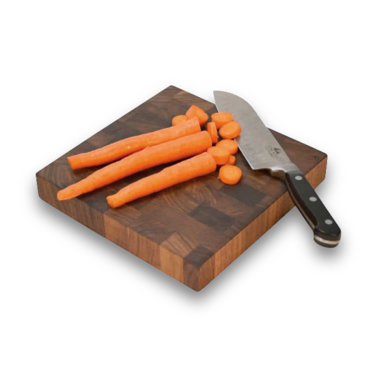 End Grain Chopping Bowl with Knife from the Vermont Bowl Company