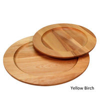 Yellow birch wooden plates